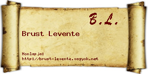 Brust Levente névjegykártya